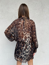 Abito fiocco animalier - VICOLO