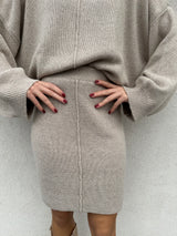 Gonna in maglia BEIGE - VICOLO