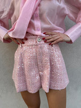 Pantaloncino paillettes ROSA - VICOLO