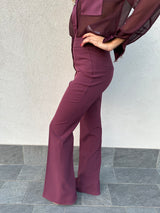 Pantalone zampetta BORDEAUX - SILENCE LIMITED