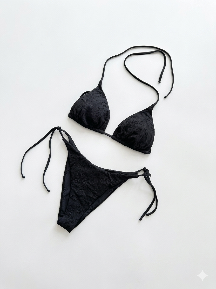 Bikini triangolo PIZZO NERO - MATINÉE