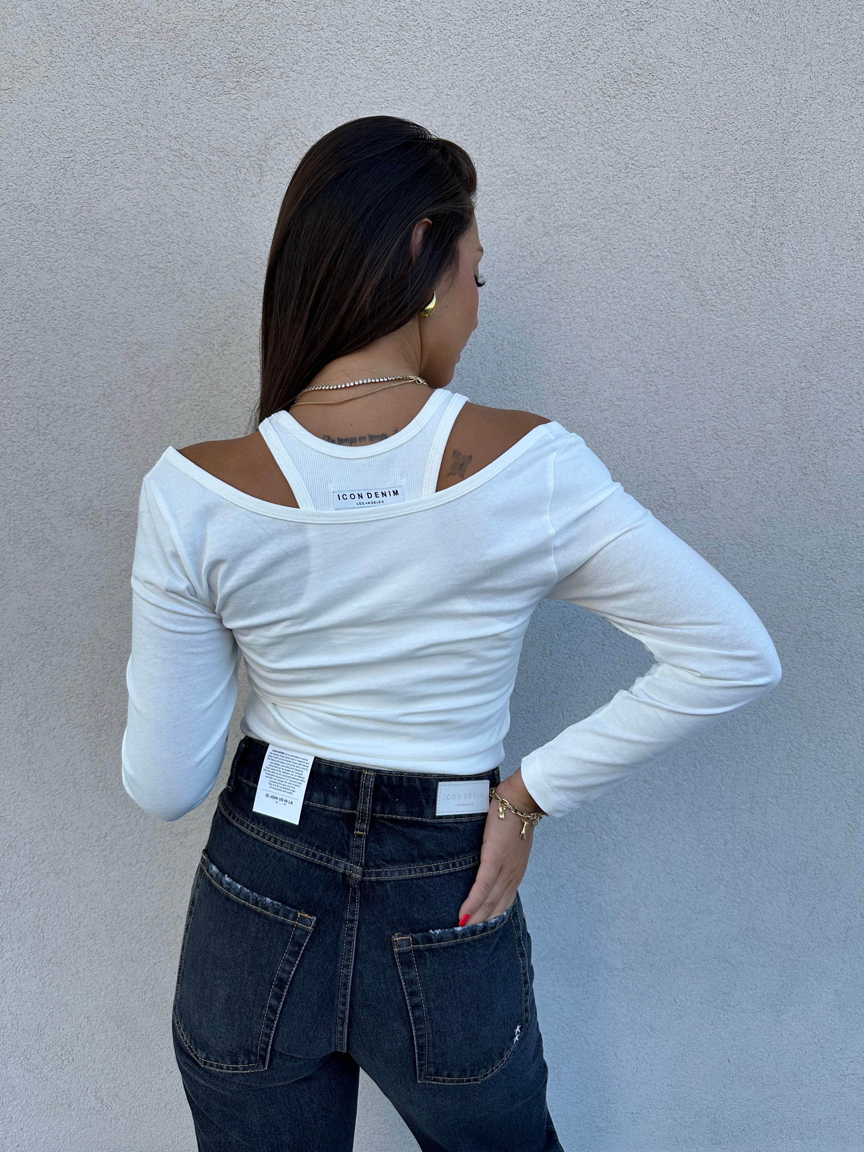 Maglia double BIANCA - ICON DENIM