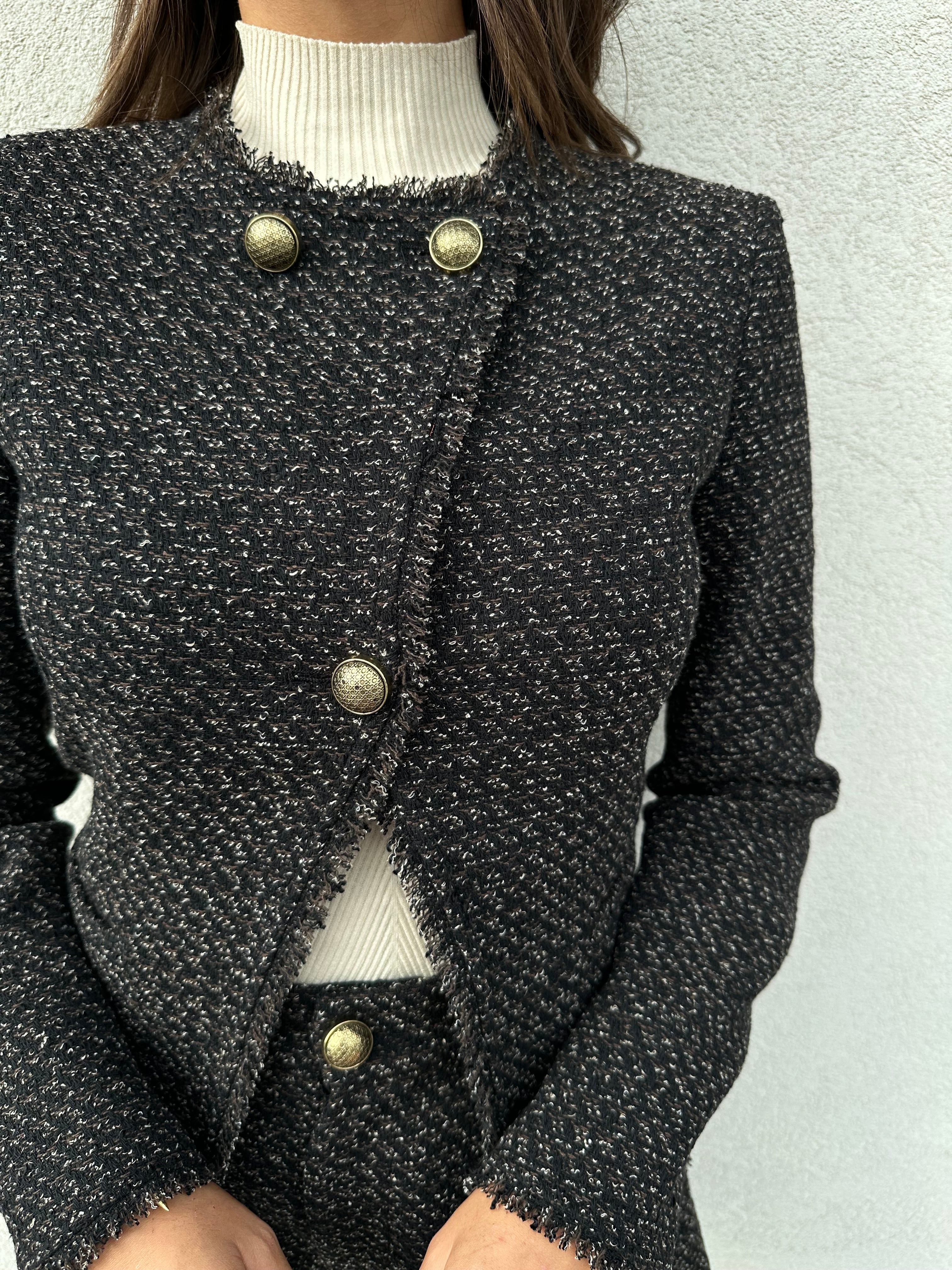 Giacca coreana tweed - VICOLO