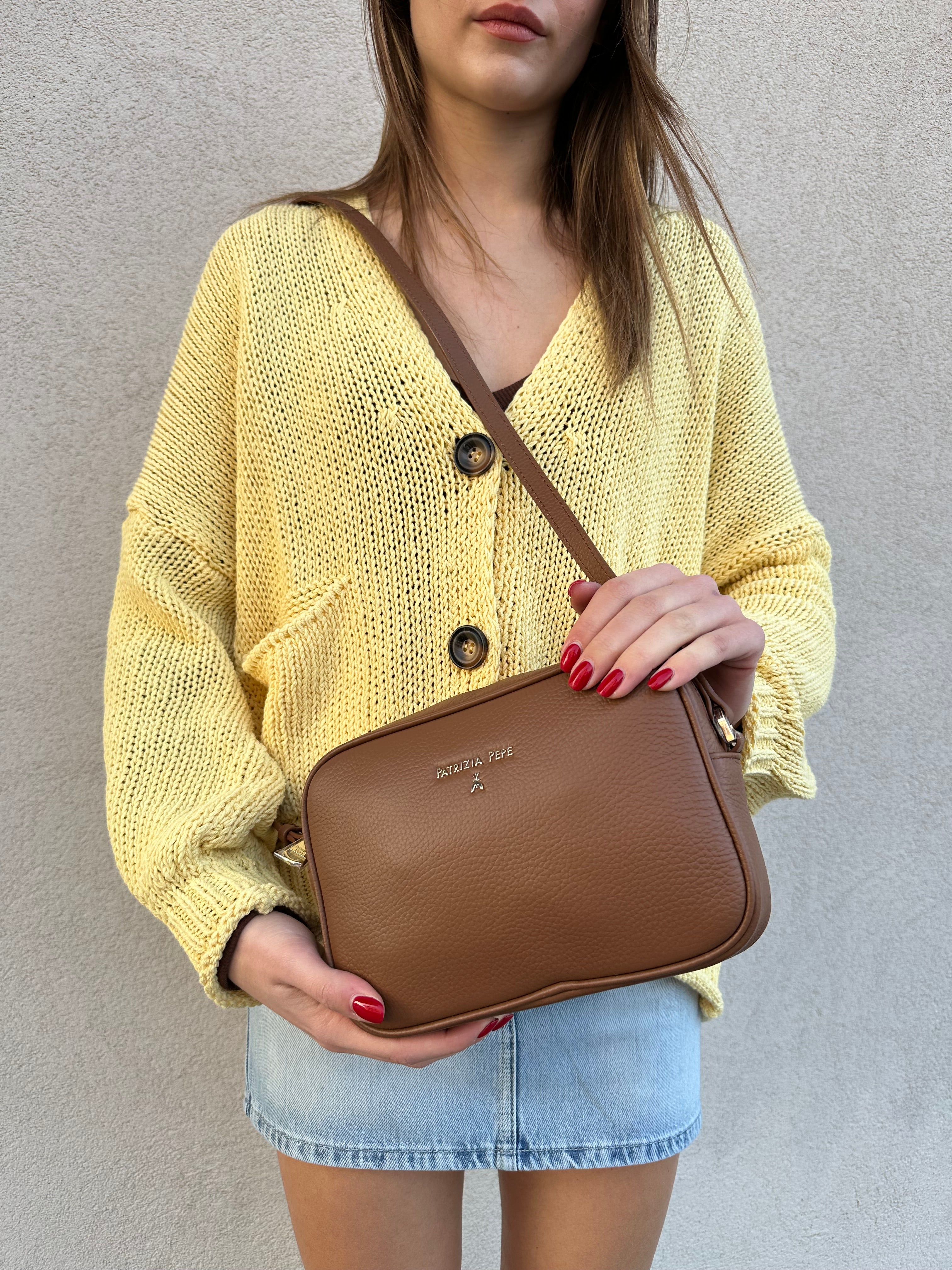 Borsa tracolla basic CUOIO - PATRIZIA PEPE