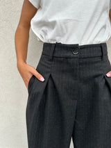 Pantalone gessato strass - VICOLO