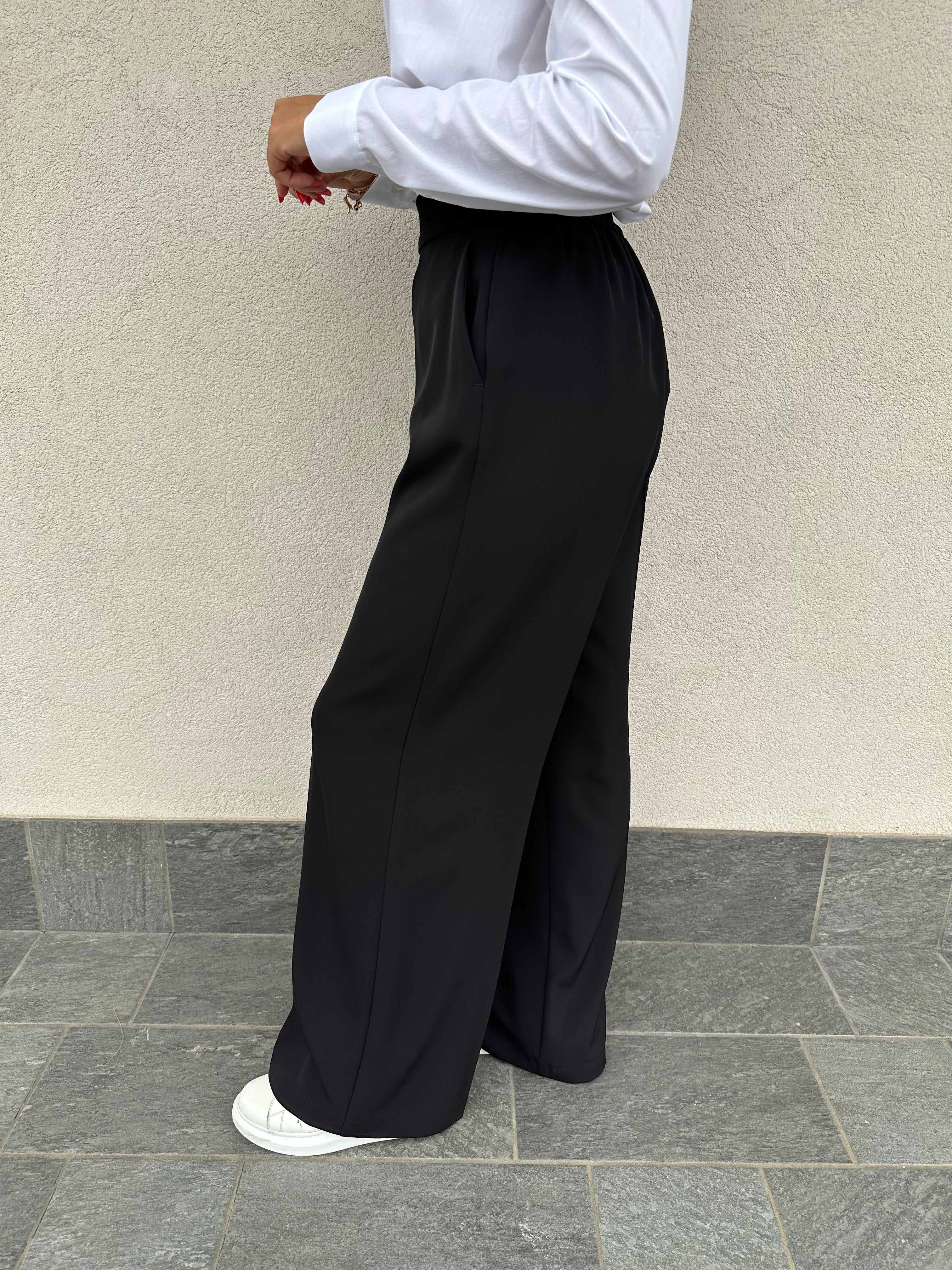 Pantalone fluido NERO - VICOLO