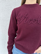 Maglioncino logo BORDEAUX - VICOLO
