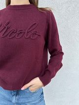 Maglioncino logo BORDEAUX - VICOLO