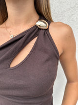 Top monospalla MORO - VICOLO