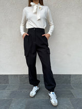 Pantalone cargo NERO - VICOLO