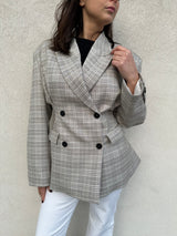 Giacca check arricciata - VICOLO