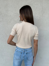 Polo zip BEIGE - PATRIZIA PEPE