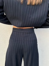 Pantalone gessato blu navy - VICOLO