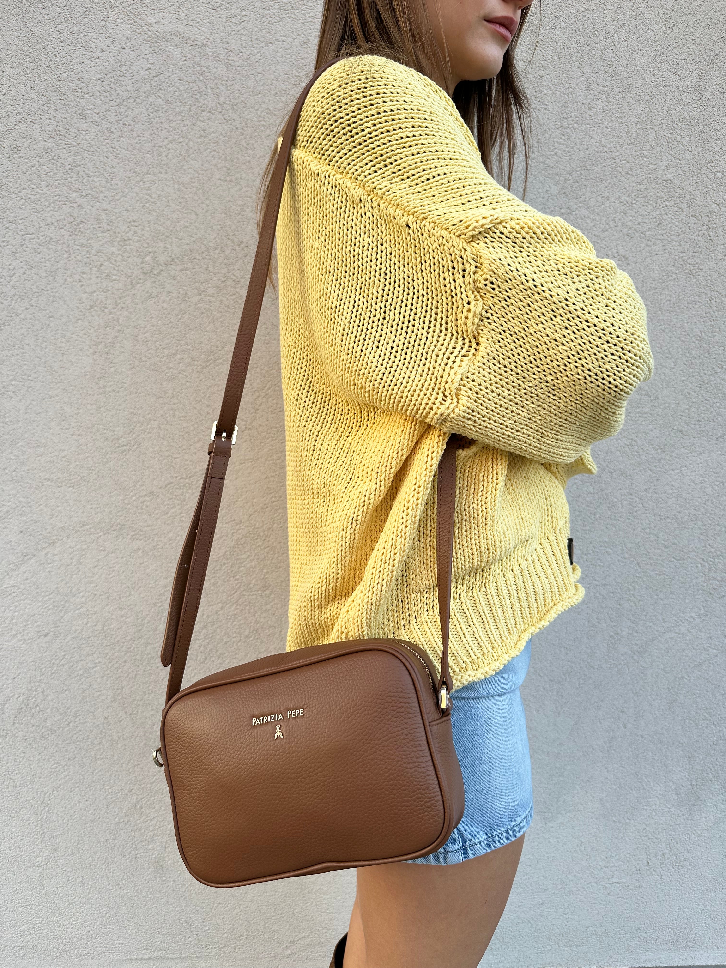 Borsa tracolla basic CUOIO - PATRIZIA PEPE
