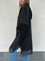 Mantella frange NERA - VICOLO