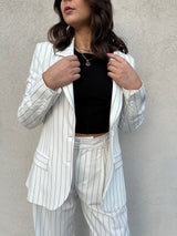 Giacca gessata BIANCA - HINNOMINATE