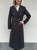 Cappotto doppio petto NERO - SILENCE LIMITED
