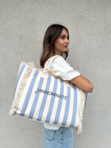Borsa MAXI riga azzurra - HINNOMINATE