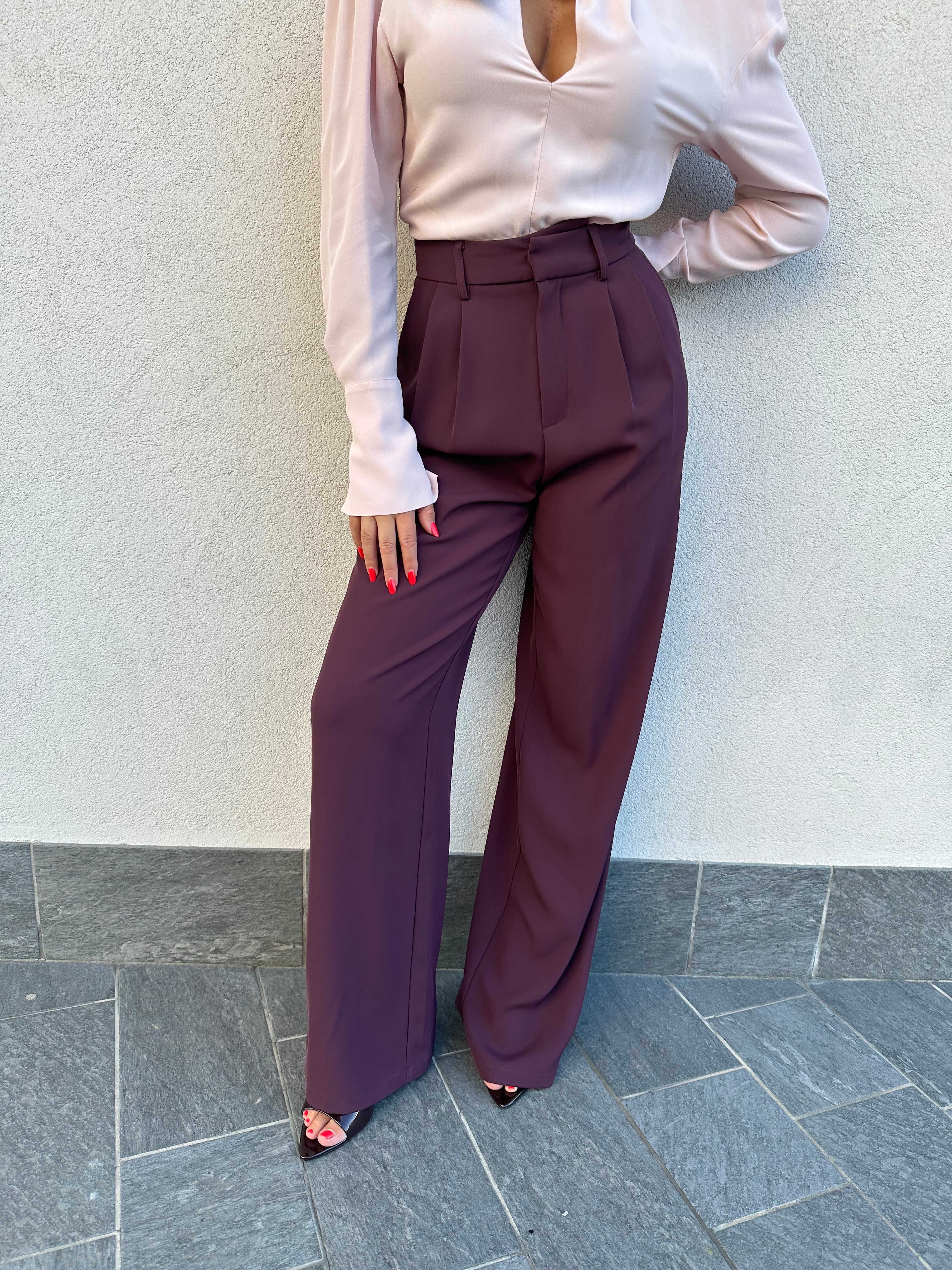Pantalone fluido BURGUNDY - ANNAROCK