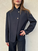 Giacca gessata blu navy - VICOLO