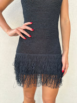 Abito frangette NERO - ANNAROCK