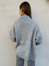 Cardigan traforato GRIGIO - VICOLO