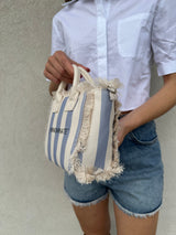 Borsa mini riga azzurra - HINNOMINATE