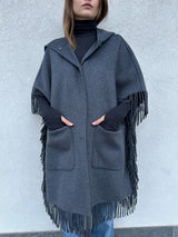 Mantella frange GRIGIA - VICOLO