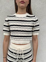 Maglia crop traforata - HINNOMINATE