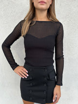 Maglia scollo cuore NERA - PATRIZIA PEPE