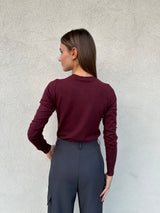 Girocollo basic BORDEAUX - VICOLO