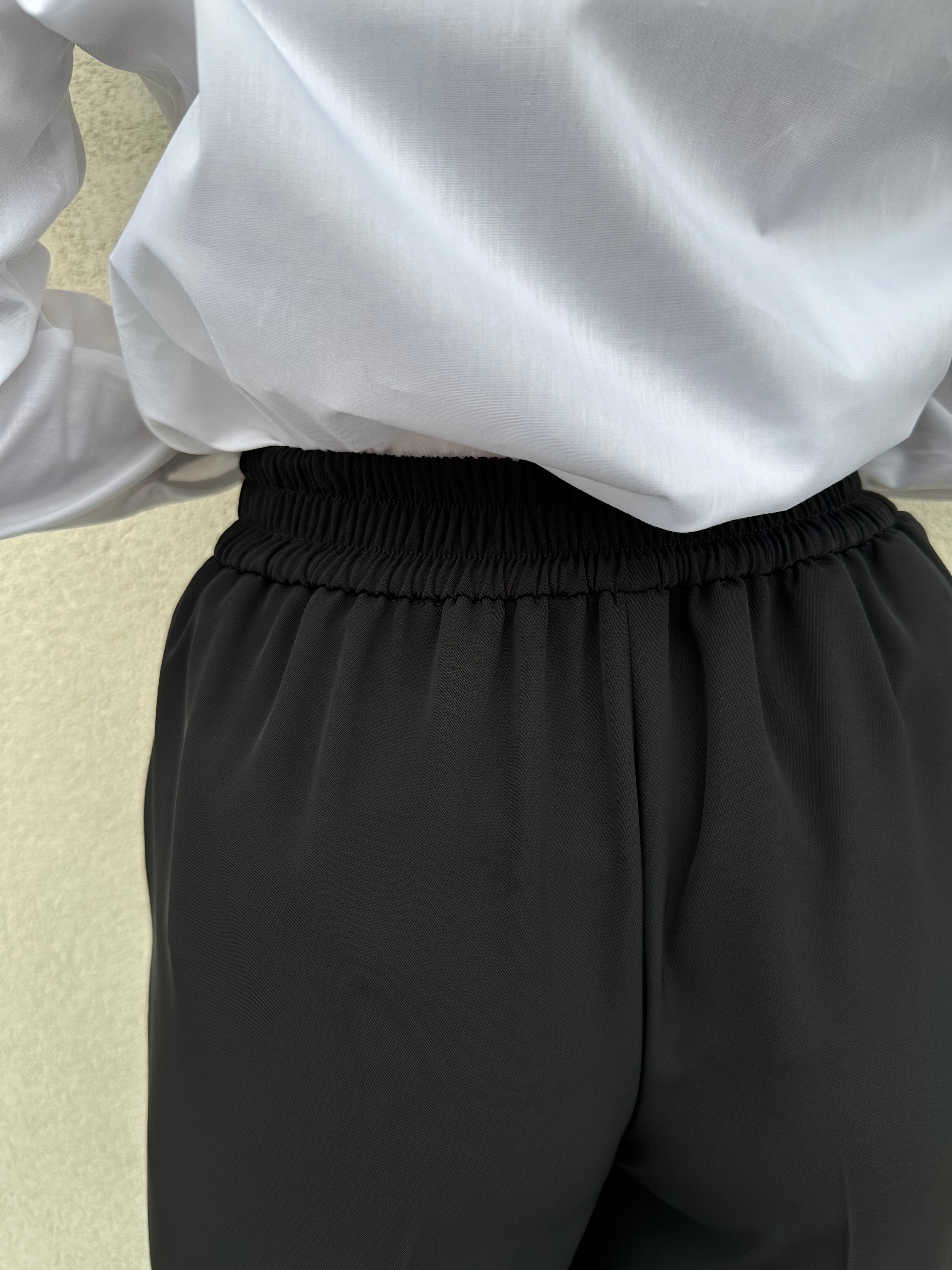 Pantalone fluido NERO - VICOLO