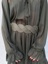 Cintura verde borchie - ANNAROCK