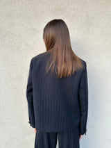 Giacca gessata blu navy - VICOLO