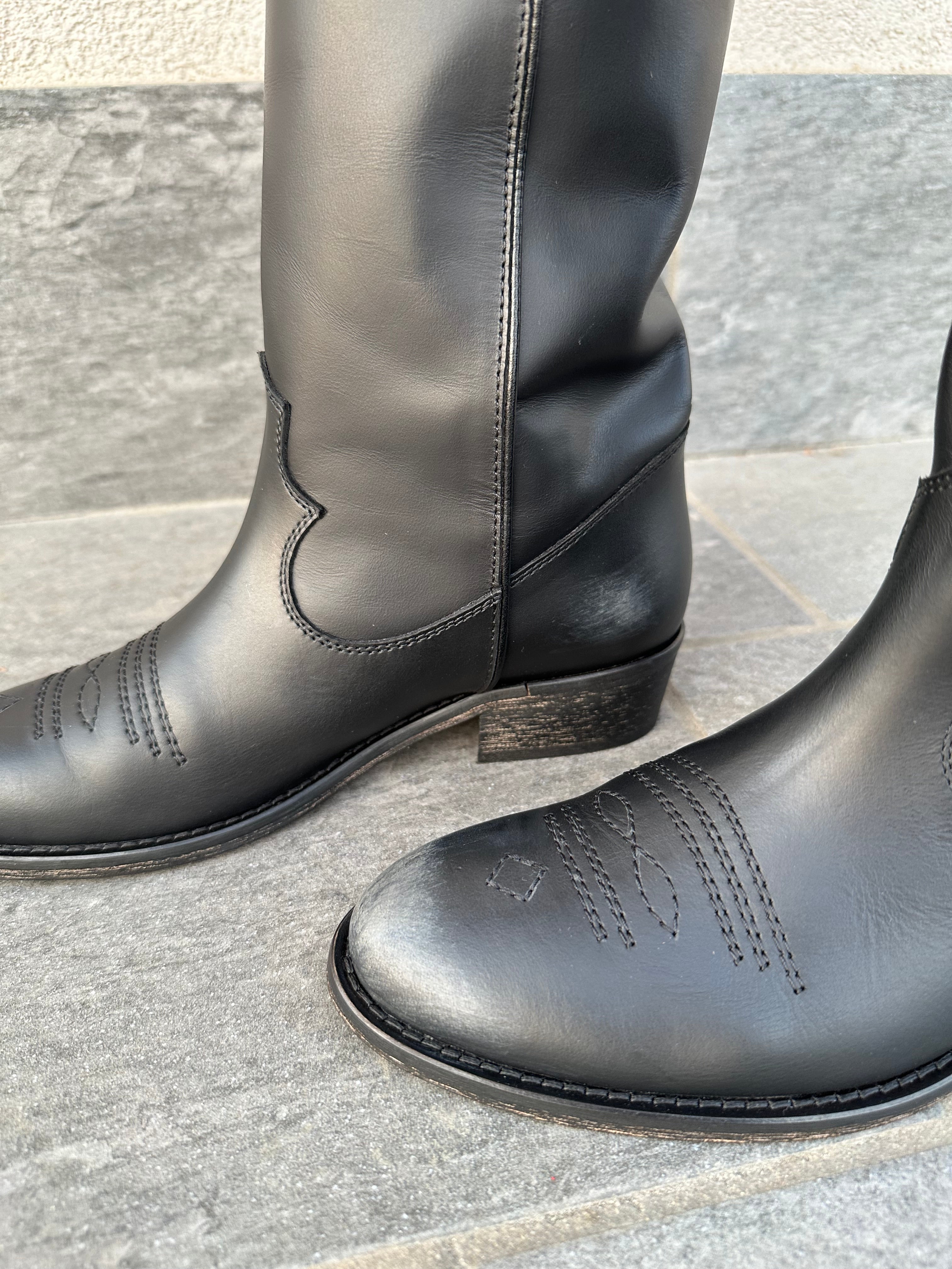 Stivale texano NERO - VIAROMA15