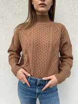 Maglione trecce BISCOTTO - VICOLO