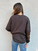 T-shirt maniche pizzo MORO - VICOLO