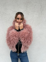 Ecopelliccia mongolia ROSA ANTICO - SILENCE LIMITED