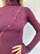 Abito con slash BORDEAUX - PATRIZIA PEPE