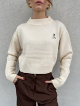 Maglione crop PANNA - PATRIZIA PEPE