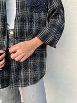 Camicia check strass - CORSARO