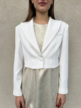 Giacchino crop BIANCO - SILENCE LIMITED