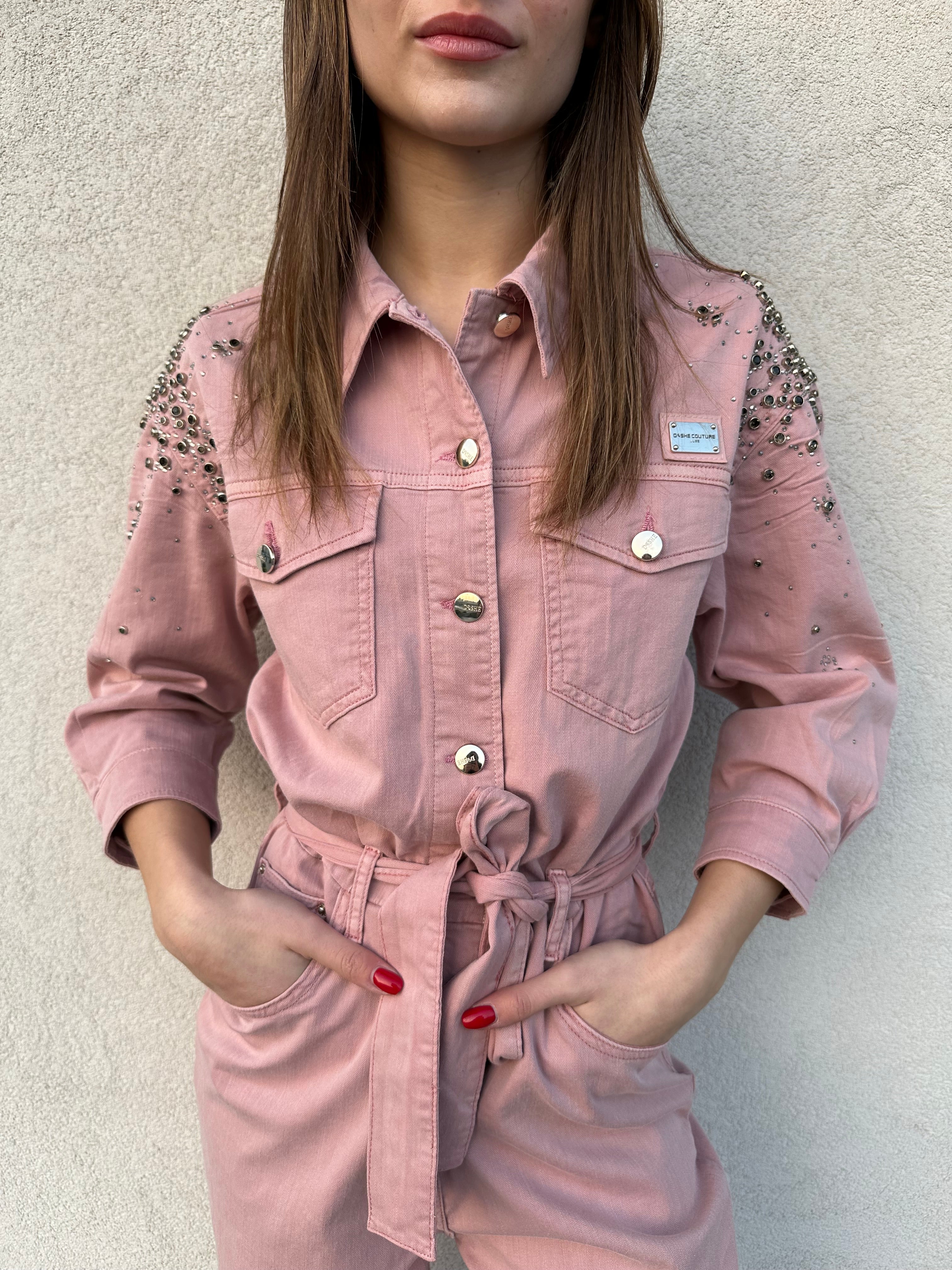 Tuta strass ROSA