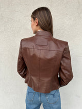 Giubbino ecopelle COGNAC - PATRIZIA PEPE