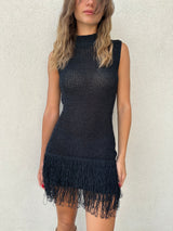 Abito frangette NERO - ANNAROCK