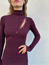 Abito con slash BORDEAUX - PATRIZIA PEPE