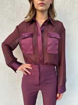 Camicia trasparente BORDEAUX - SILENCE LIMITED