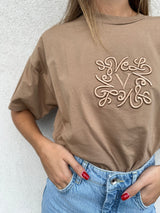 T-shirt logo ricamo BISCOTTO - VICOLO