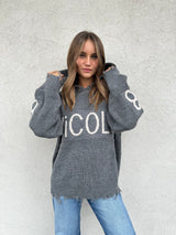 Maglione cappuccio GRIGIO - VICOLO