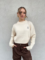 Maglione crop PANNA - PATRIZIA PEPE